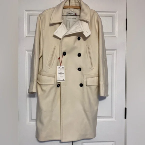 Zara Cream Trench Coat - Picture 2 of 13
